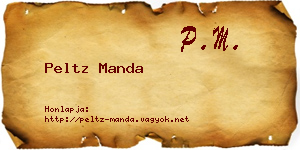 Peltz Manda névjegykártya